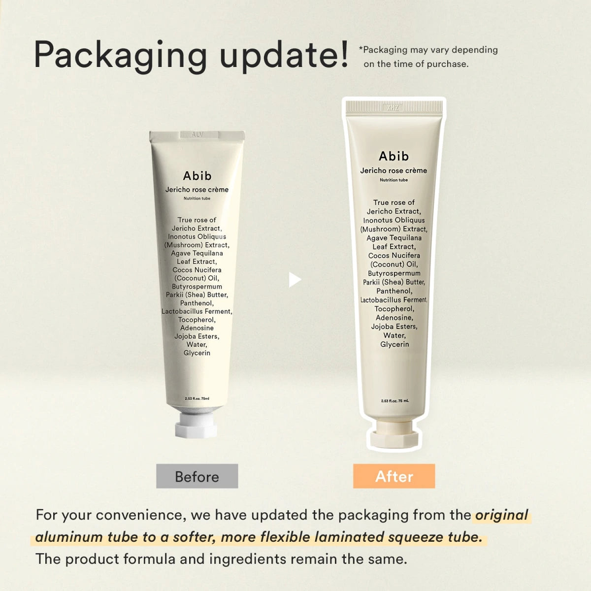 Jericho rose cream Nutrition tube