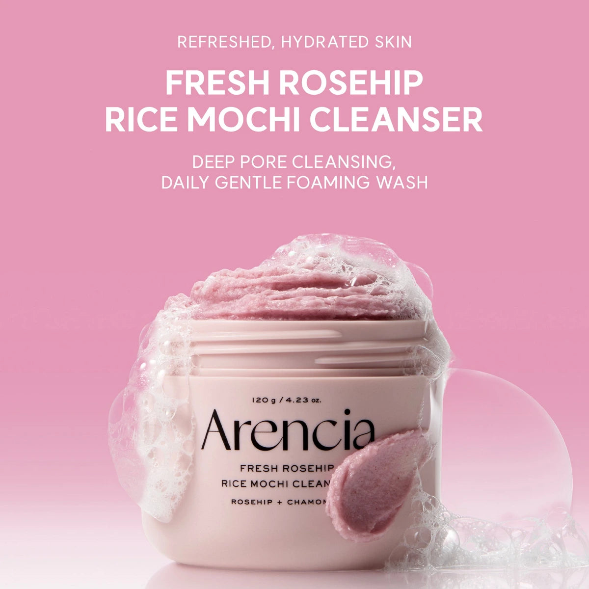 Arencia Fresh Rosehip Mochi Cleanser 120g