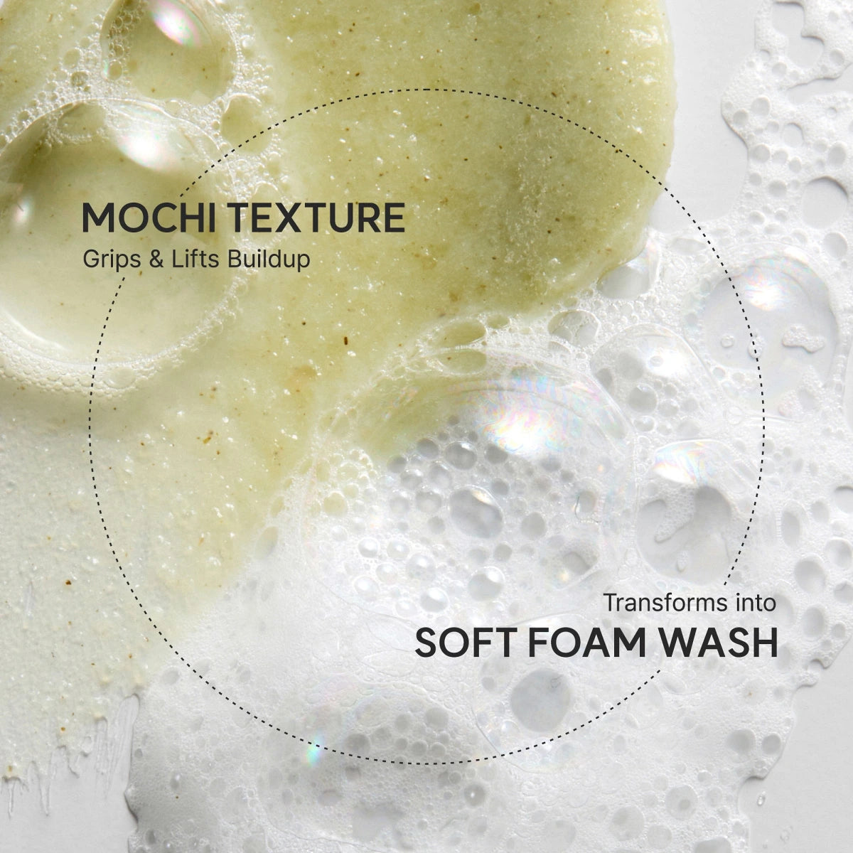 Arencia Fresh Green Rice Mochi Cleanser, Gentle Daily Cleanser for Acne-Prone Skin, 4.23oz(120g)