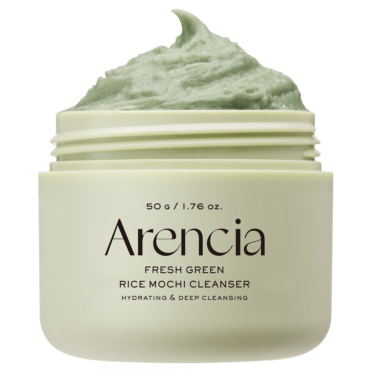 Arencia Fresh Green Rice Mochi Cleanser, Gentle Daily Cleanser for Acne-Prone Skin, 4.23oz(120g)