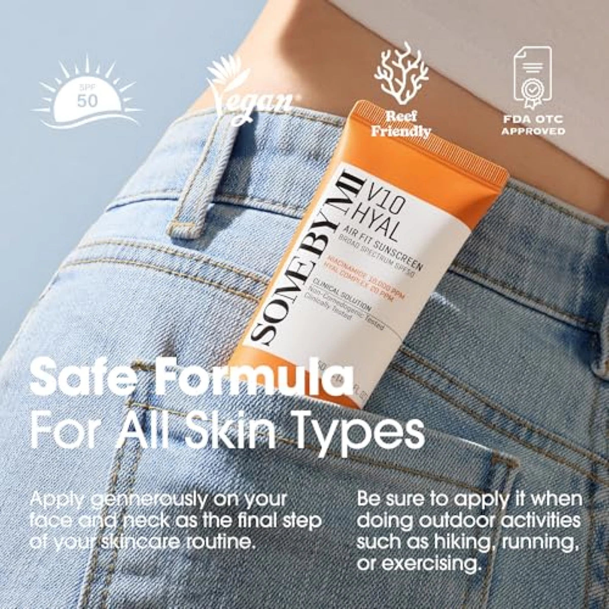 SOME BY MI V10 Hyal Air Fit Sunscreen SPF 50 – 1.69oz, 50ml