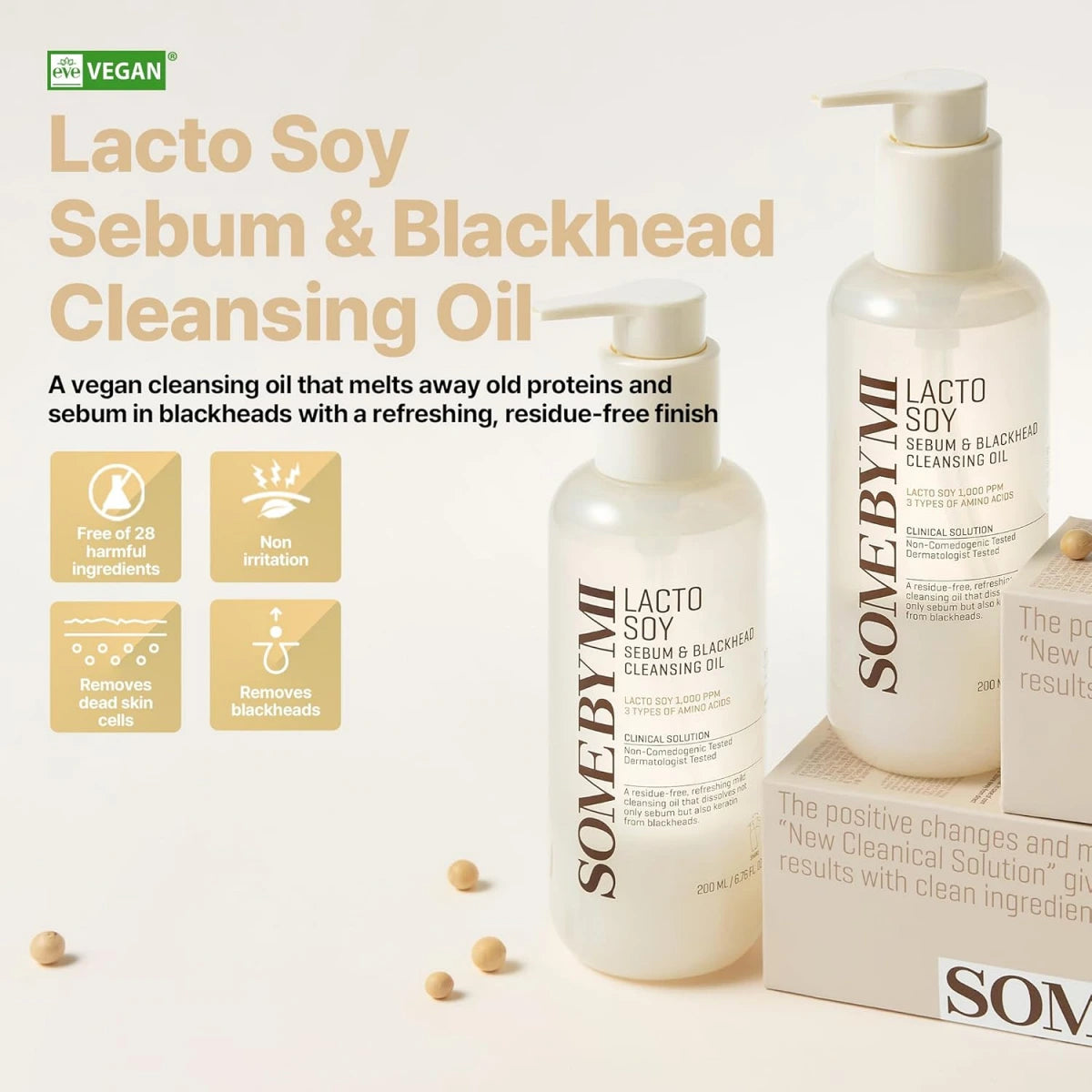 SOME BY MI Lacto Soy Sebum & Blackhead Cleansing Oil – 6.76oz, 200ml